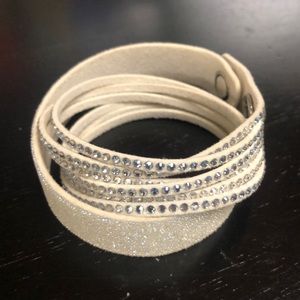 Swarovski Slake Bracelet in off white and silver